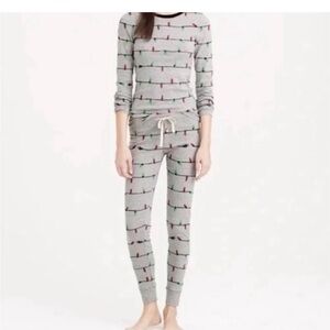 J. Crew Holiday lights Pajama Set